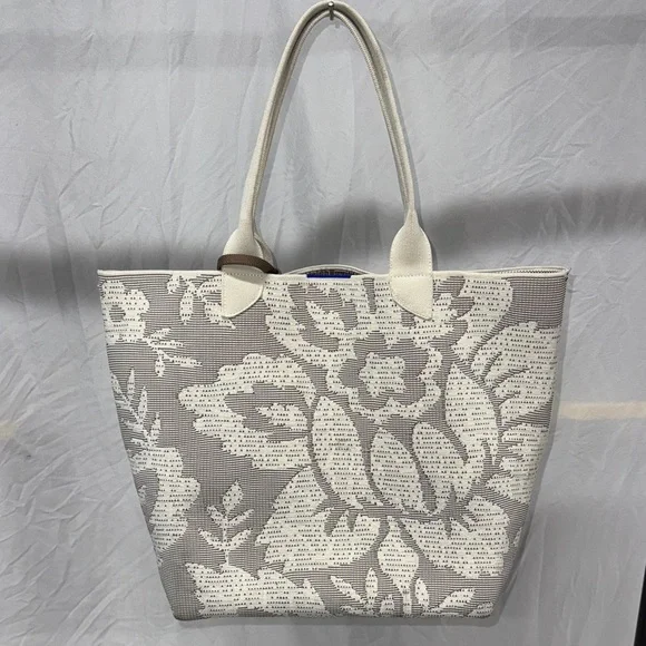 Rothy's Gray and Cream Floral Tote - Picture 1 of 7